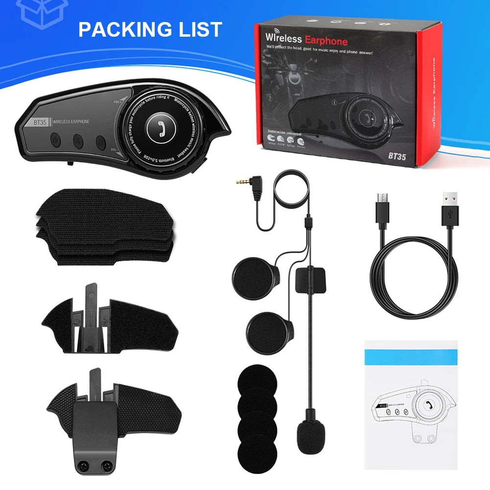 Helmet Headphone with Ambient Light Motorcycle Helmet Headset 800mAh Bluetooth-compatible 5.0 Music Headphone for Riding Cycling